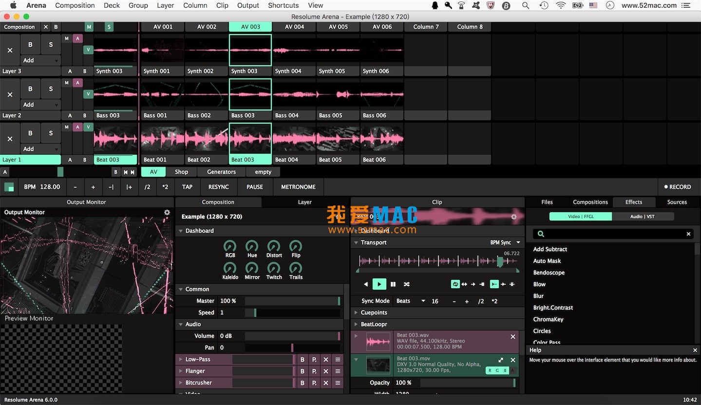 resolume arena 6 for mac 6.0.0 专业的vj软件 破解版下载