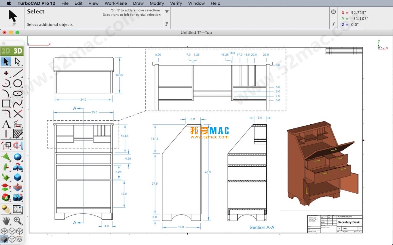 TurboCAD Pro 12 for Mac v12.0.0 强大的CAD软件 破解版下载