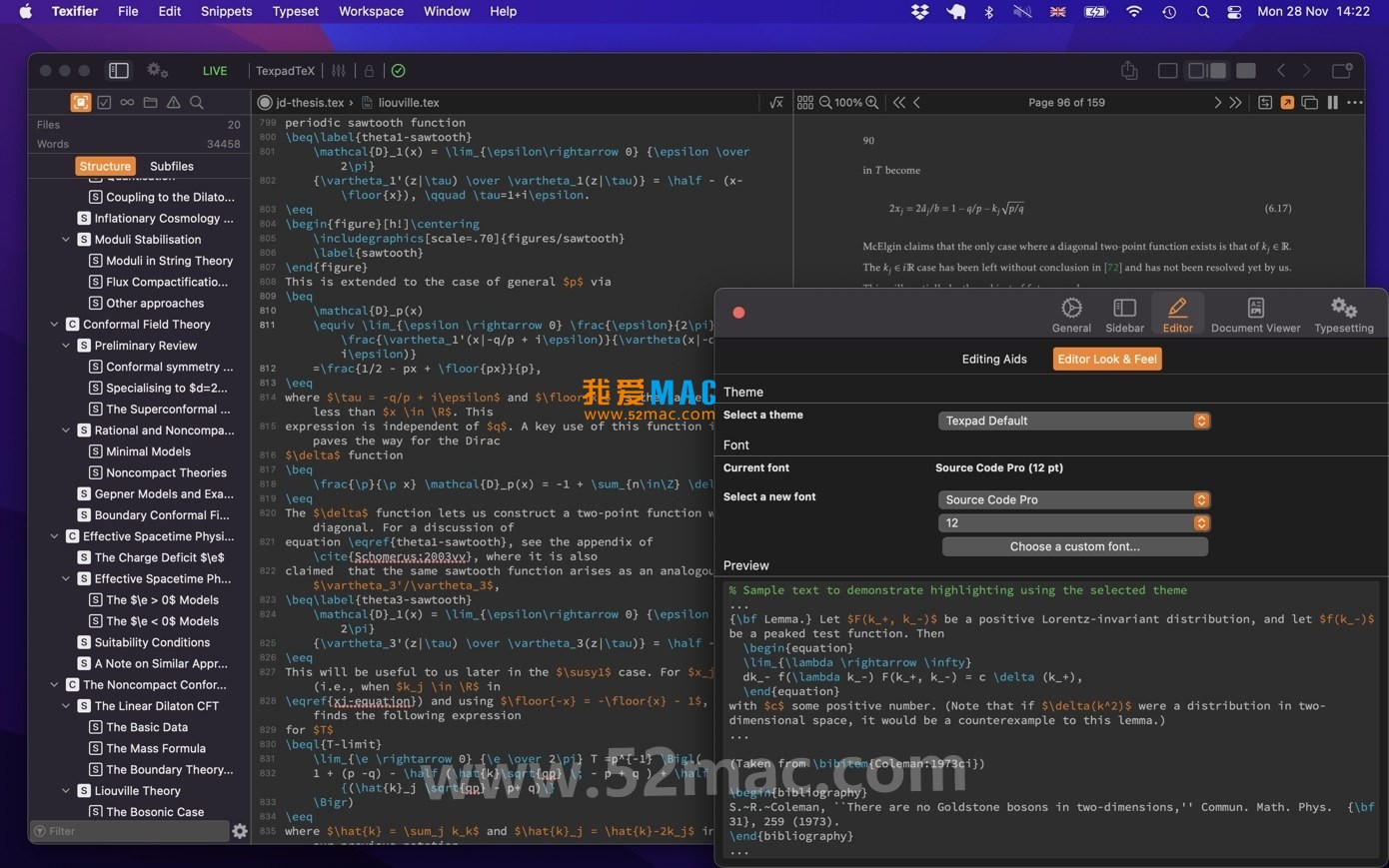 Texifier for Mac v1.9.21 强大的LaTeX编辑器 中文破解版下载