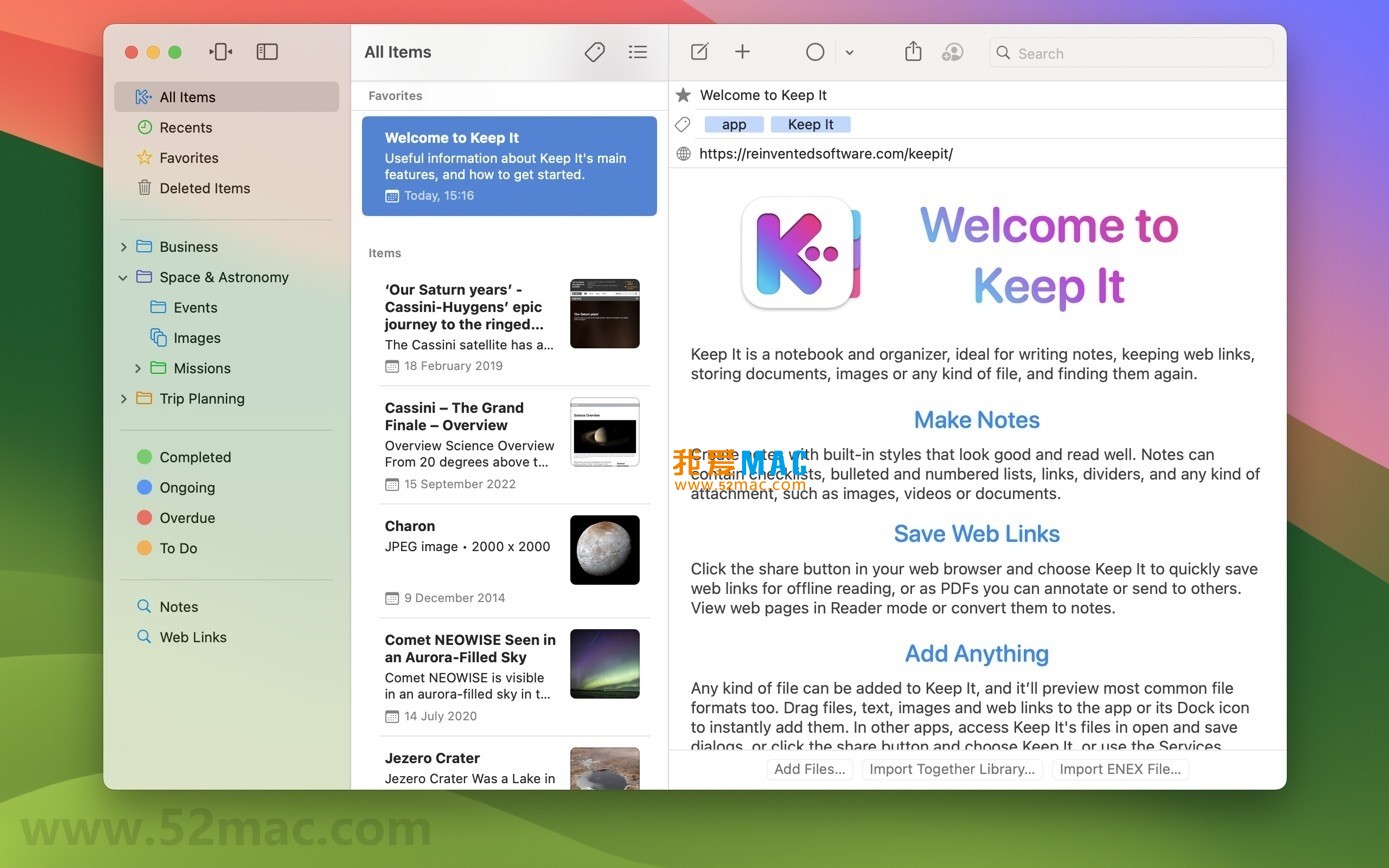 Keep It for Mac v2.4.11 笔记本管理工具 破解版下载