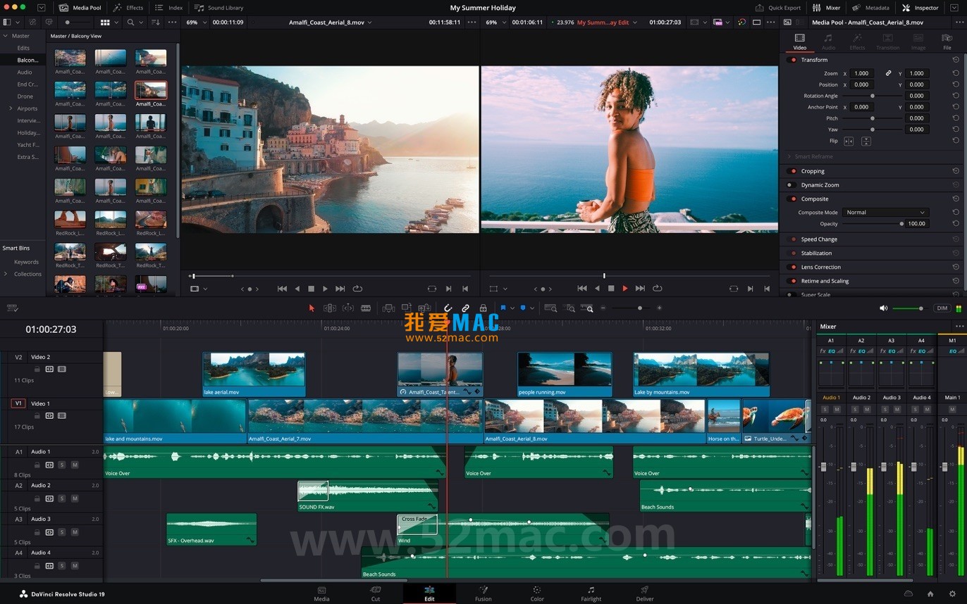 DaVinci Resolve Studio for Mac v19.0.2 达芬奇调色 中文破解版下载