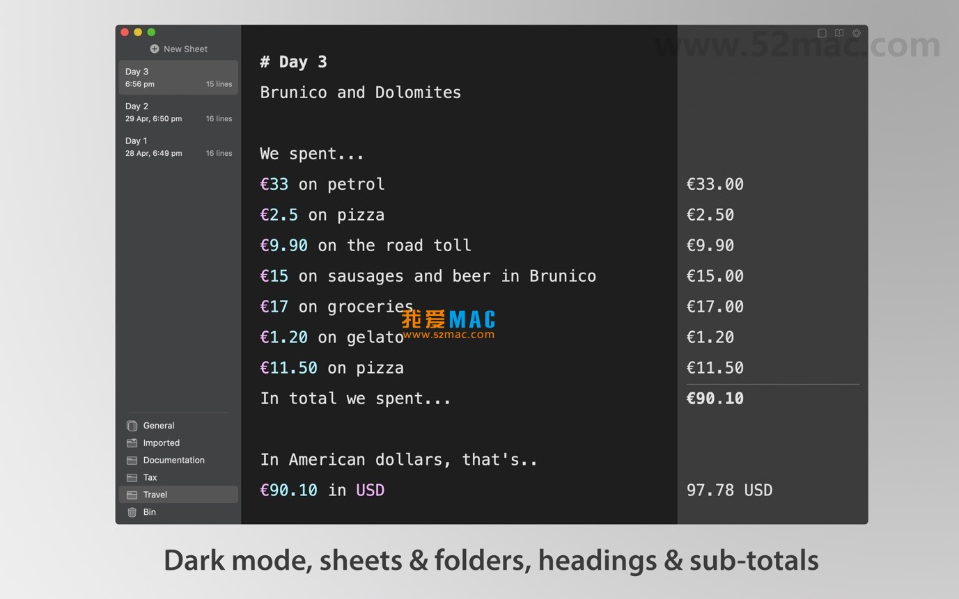 Soulver 3 for Mac v3.14.1 内置计算器的智能记事本 中文破解版