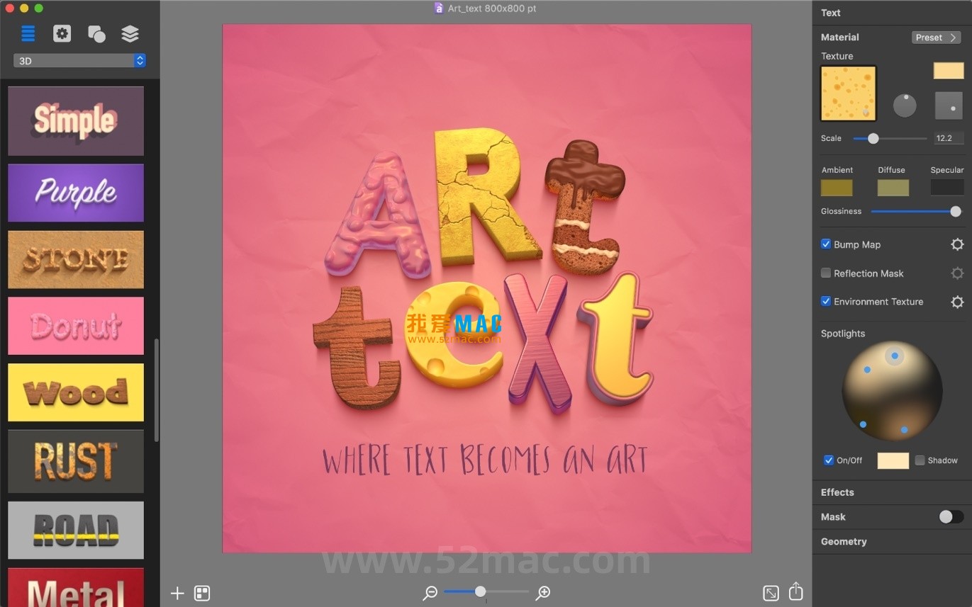 Art Text 4 for Mac v4.5.3 图形设计软件 中文汉化破解版下载
