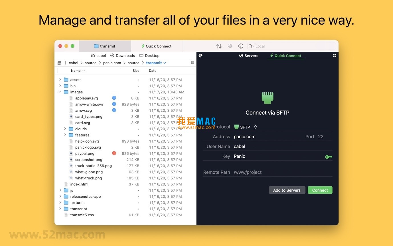 Transmit 5 for Mac v5.11.0 强大的FTP客户端 中文破解版下载