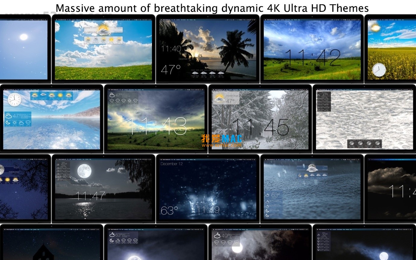 Motion Weather 4K for Mac v1.2.1 天气壁纸软件 破解版下载