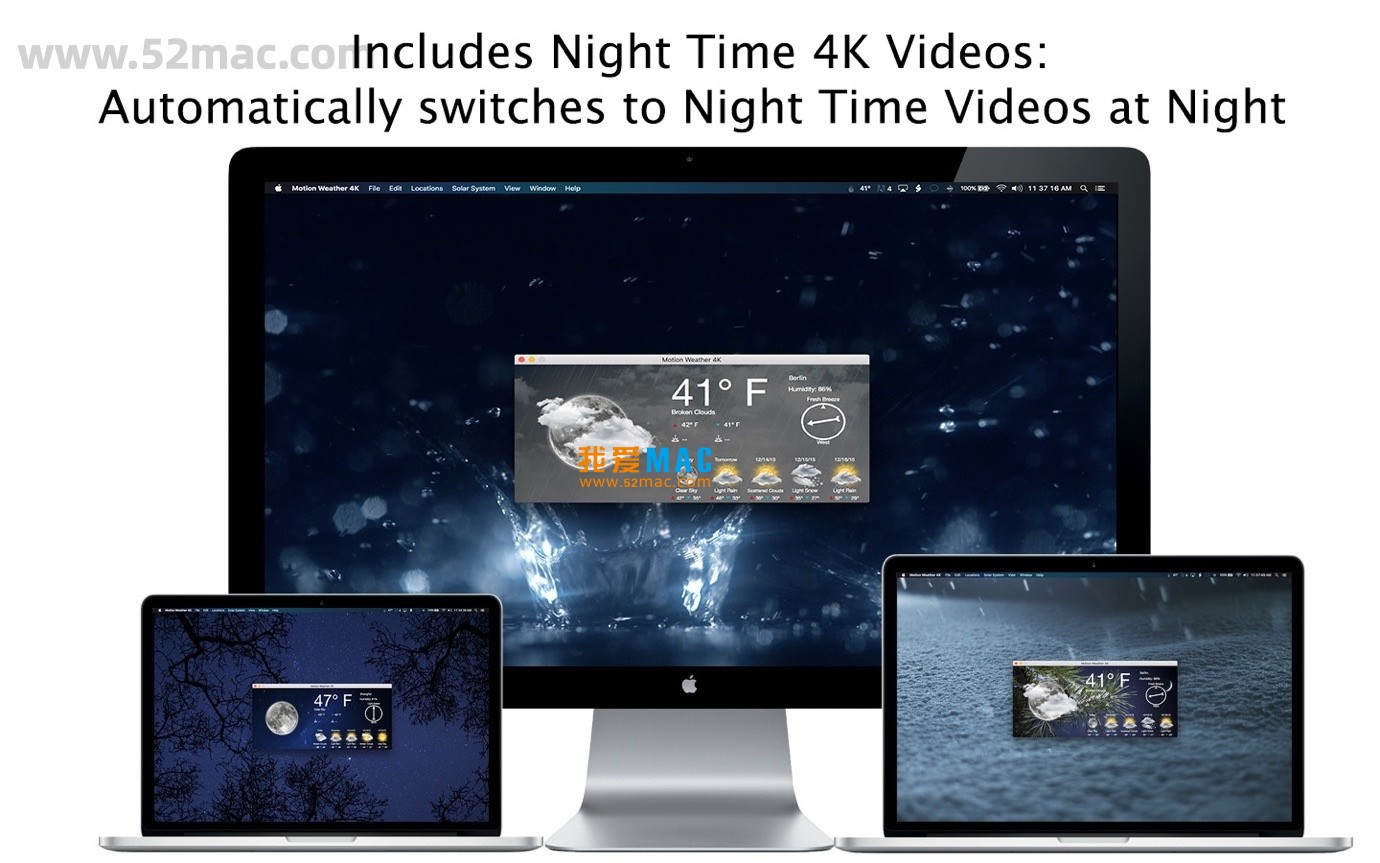 Motion Weather 4K for Mac v1.2.1 天气壁纸软件 破解版下载