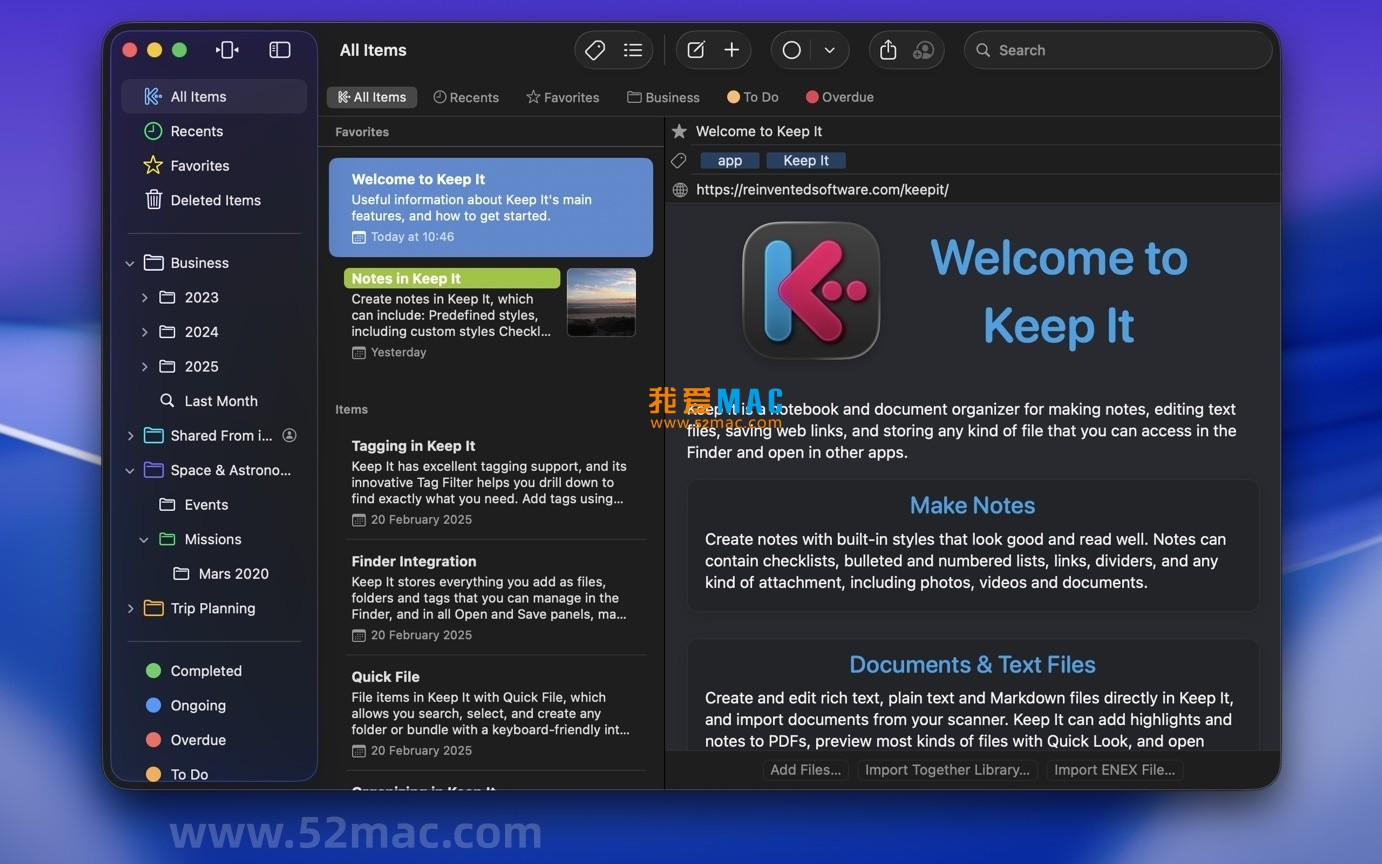 Keep It for Mac v2.7.2 笔记和文件管理软件 破解版下载