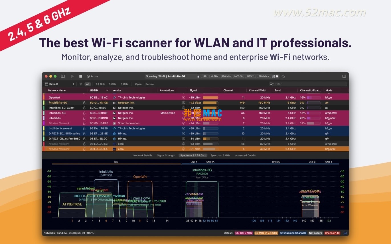 WiFi Explorer Pro for Mac v3.8 WiFi扫描诊断工具 破解版下载