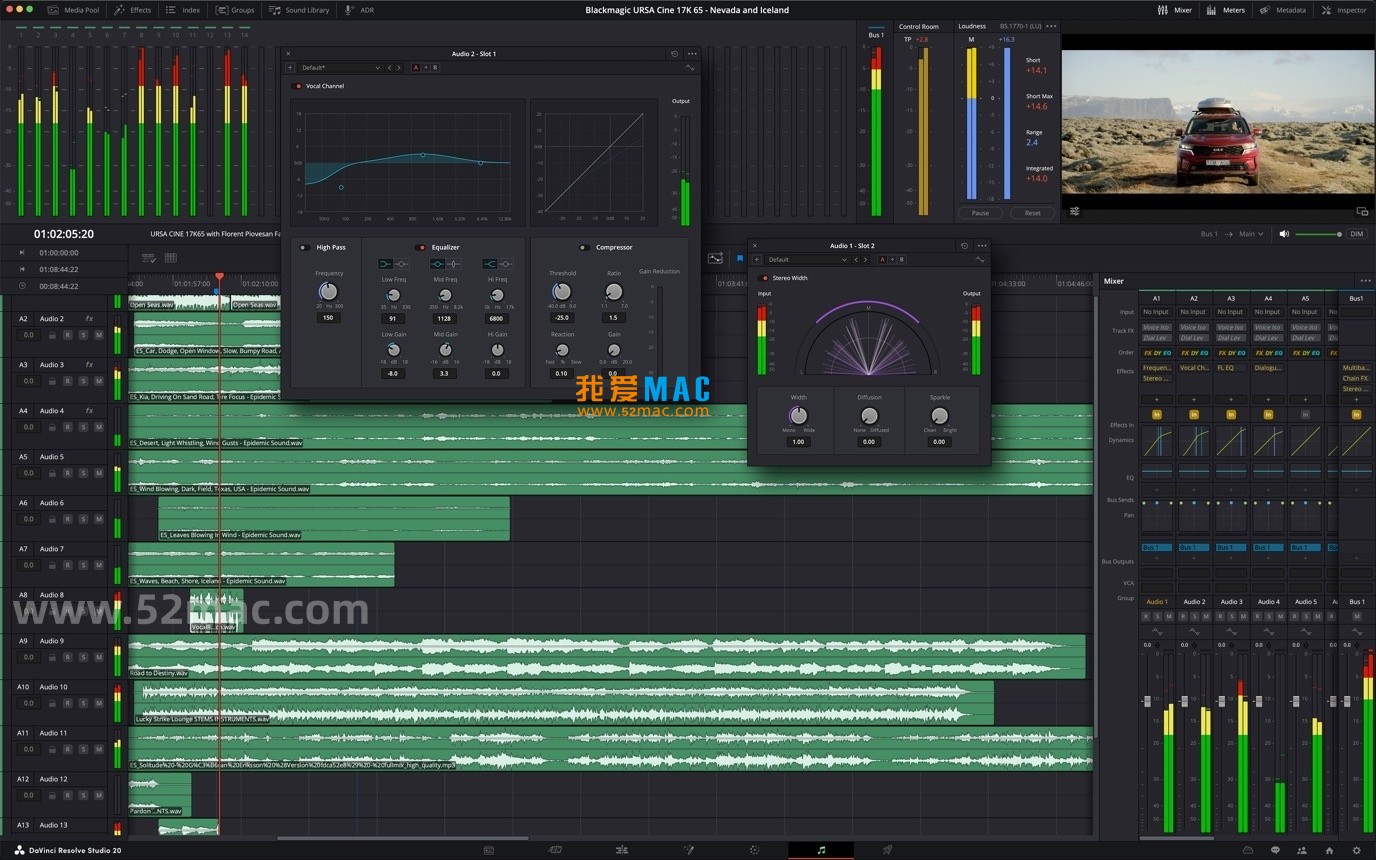DaVinci Resolve Studio for Mac v20.2.2 达芬奇调色 中文破解版下载
