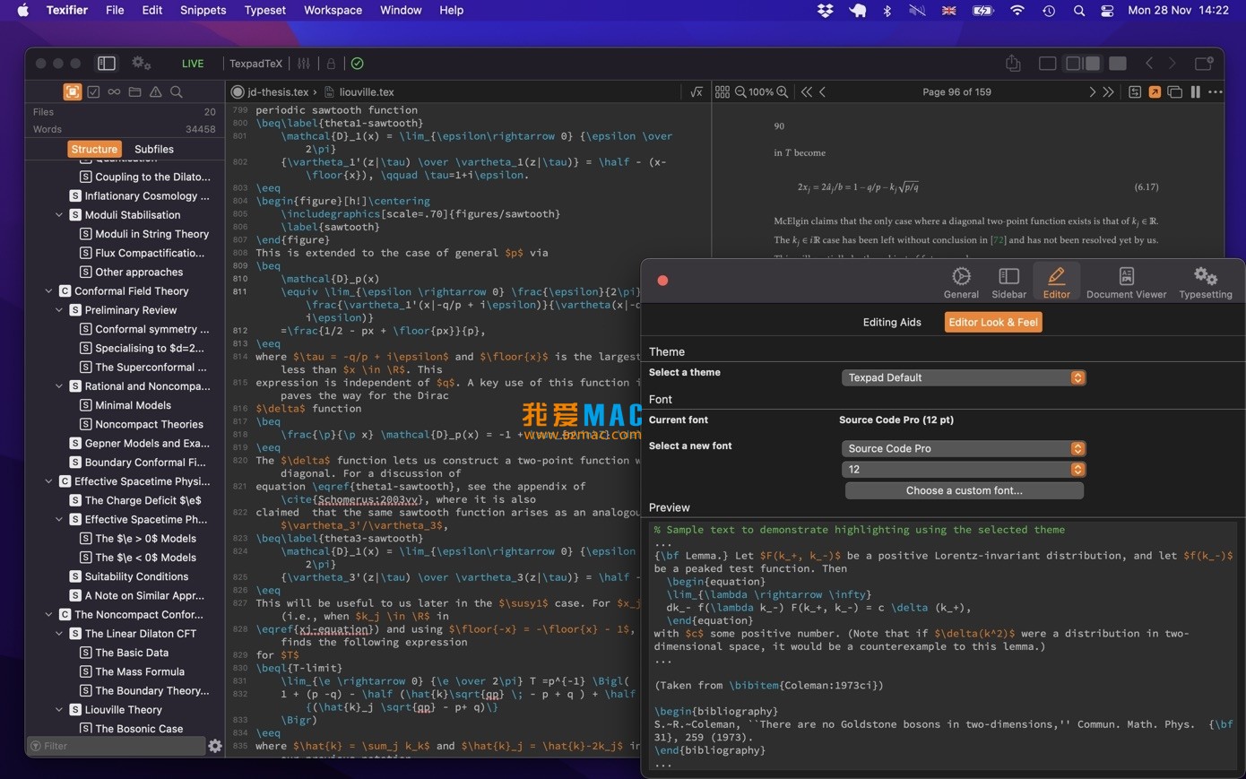 Texifier for Mac v1.9.32 强大的LaTeX编辑器 中文破解版下载