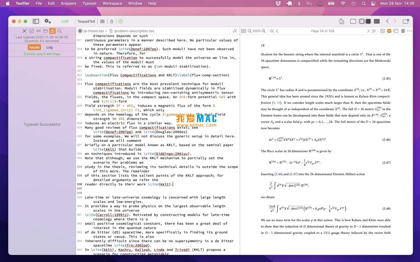 Texifier for Mac v1.9.32 强大的LaTeX编辑器 中文破解版下载