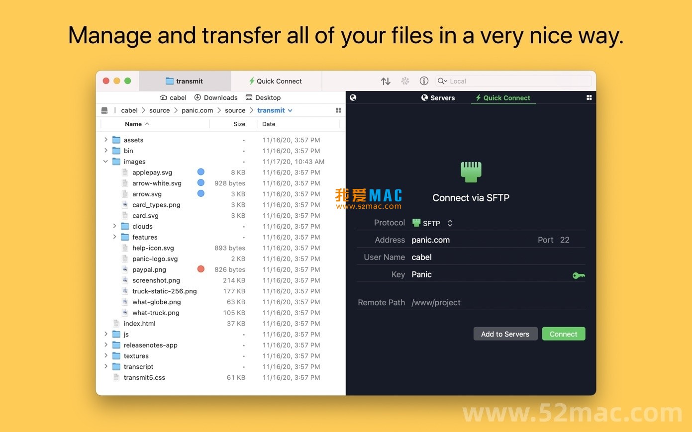 Transmit 5 for Mac v5.11.1 强大的FTP客户端 中文破解版下载
