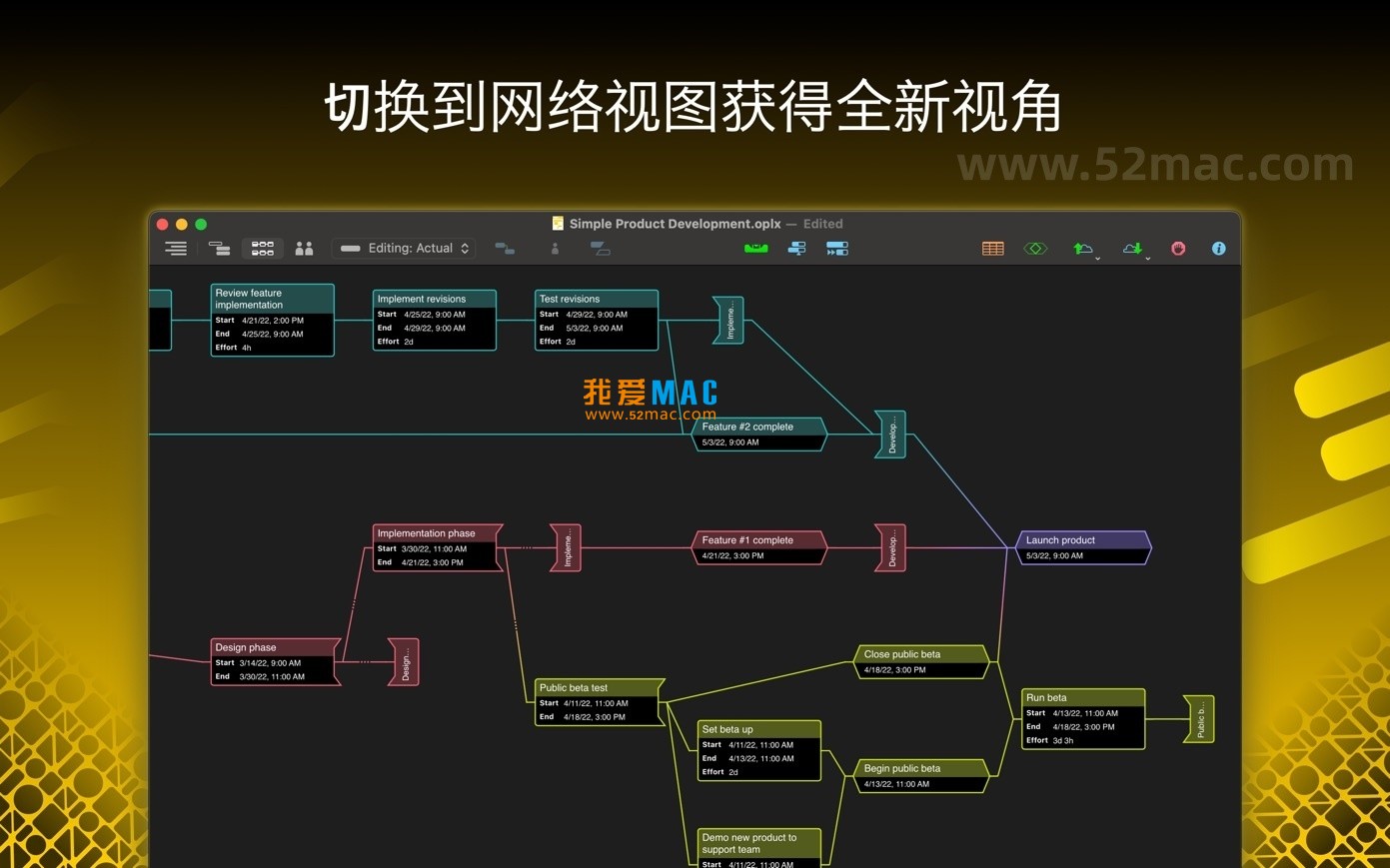 OmniPlan Pro 4 for Mac v4.10.1 项目管理软件 中文破解版下载