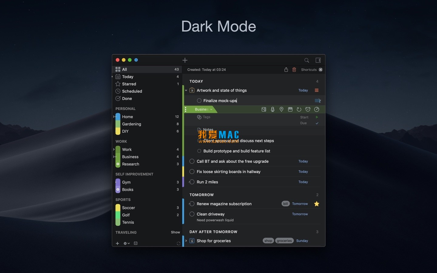 2Do for Mac v2.9.4 简单高效任务管理器 中文破解版下载